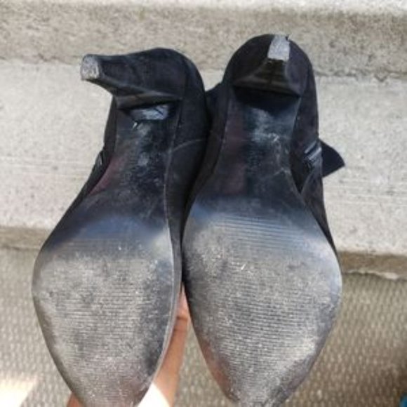 CALVIN KLEIN black stilleto OTK boots 6.5 - Picture 6 of 6